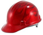 Construction Hardhats Inferno Flame Design