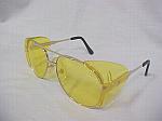 UVEX 1959 Excelsior Gold Frame Safety Glasses W/Amber Lens