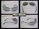 Harley Davidson Silver Metal Frame Glasses Silver Mirror Lens