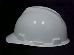 Mine Safety Appliances Hard Hat MSA White W/Staz-On Pin-Lock Suspension System