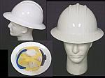 Full Brim Safety Hard Hat W/Ratchet Suspension System  - White
