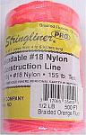 500' Braided Nylon Construction Line - Fluorescent Orange