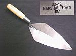 12" London Pattern Brick Trowel With Wood Handle