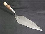 12" Narrow London Pattern Brick Trowel With Leather Handle