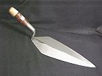 13" Narrow London Pattern Brick Trowel With Leather Handle