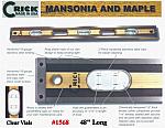 48"  Crick Standard Three Piece Laminate Masonry Construction Builders Carpenters Masons Hardwood Level With Clear Vials