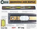 42" Crick Five Piece Laminate Hardwood Masonry & Construction Builders Carpenters Masons Hardwood Level With Green Vials