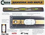 48" Crick Five Piece Laminate Hardwood Masonry & Construction Builders Carpenters Masons Hardwood Level With Clear Vials