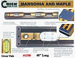 48" Crick Standard Three Piece Laminate Masonry & Construction Level With Rubber End Cushions - Stainless Scuff Plates & Green Vials