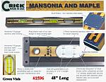 48" Crick Five Piece Laminate Masonry & Construction  Builders Level With Rubber End Cushions - Stainless Scuff Plates & Green Vials