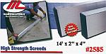 14' x 2" x 4" High Strength Alloy Concrete Working Screed Tool