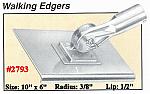 10" x 6" Walking Edger W/Handle Socket - Radius 3/8", Lip 1/2"