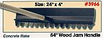 24" x 4" Magnesium Concrete Rake W/54" Wood Jam Handle