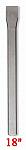 1-1/8" x 18" High Carbon Steel Flat Brick Chisel