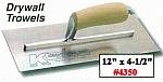 12" x 4-1/2" Stainless Steel Eifs Drywall & Plaster Trowel Tool