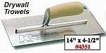 14" x 4-1/2" Stainless Steel Eifs Drywall & Plaster Trowel Tool
