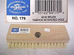 White Tampico Acid Brush W/Tapered Hole