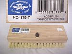 White Tampico Acid Brush W/Threaded Hole