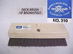 10" Brown Acid-Proof Poly Deck Brush