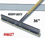 36" Pure Gum Rubber Concrete Floor Squeegee W/60" Handle