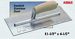 11-1/2" x 4-1/2" Swedish Stainless Steel Eifs Stucco & Plaster Tool