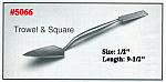 1/2" x 9-1/2" Ornamental Steel Trowel & Square Plaster's Tool