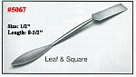 1/2" x 8-1/2" Ornamental Steel Leaf & Square Plaster's Tool