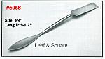 3/4" x 9-1/2" Ornamental Steel Leaf & Square Plaster's Tool