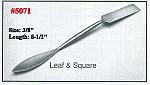 3/8" x 8-1/2" Ornamental Steel Leaf & Square Plaster's Tool