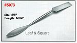 5/8" x 9-1/4" Ornamental Steel Leaf & Square Plaster's Tool