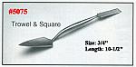 3/4" x 10-1/2" Ornamental Steel Trowel & Square Plaster's Tool