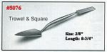 3/8" x 8-3/4" Ornamental Steel Trowel & Square Plaster's Tool
