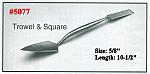 5/8" x 10-1/2" Ornamental Steel Trowel & Square Plaster's Tool