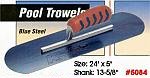 24" x 5" Kraft Blue Steel Swimming Pool Concrete Trowel Tool