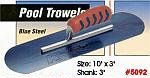 10" x 3" Kraft Blue Steel Swimming Pool Concrete Trowel Tool