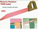 19-4/5" x 3" Pink Label Masonry Handsaw
