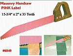 Pink Label Masonry Handsaw